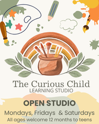 The Curious Child Open Studio |  Mondays, Fridays, and Saturdays  | $12/Hour per child