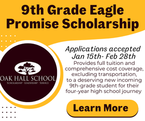 Oak Hall 9th Grade Scholarship