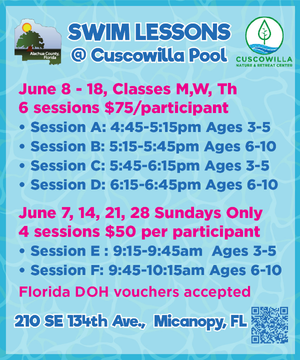 Cuscowilla Swim Lessons