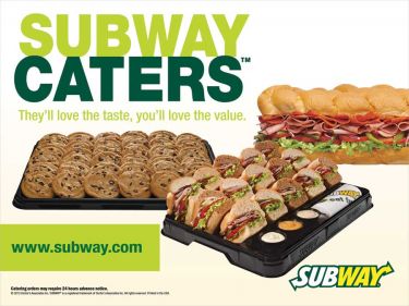 Subway Catering Menu