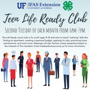 UF IFAS Extension 4H Virtual Teen Life Ready Club