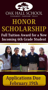Oak Hall School Sixth Grade Full Tuition Honor Scholarship