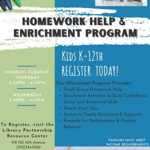 Library Partnership Resource Center Homework Help and Enrichment Program