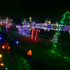 HCA Florida North Florida Hospital Duck Pond Holiday Lights