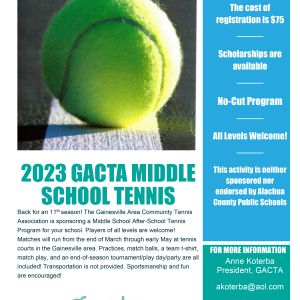 GACTA Middle School Tennis League
