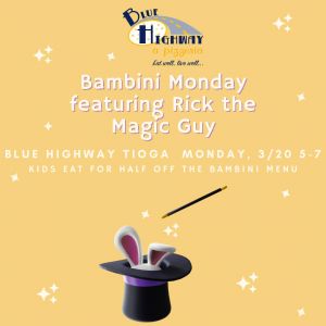 Blue Highway a Pizzeria: Bambini Monday