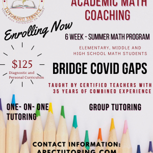 Advanced Potential Tutoring Math Made Easy Summer Program