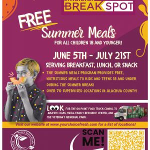 Alachua County Summer BreakSpot Free Meals