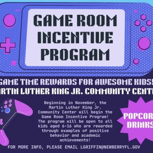 Martin Luther King Jr. Community Center Game Room Incentive Program