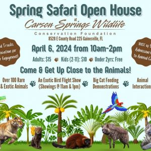 Carson Springs Wildlife Spring Safari Open House