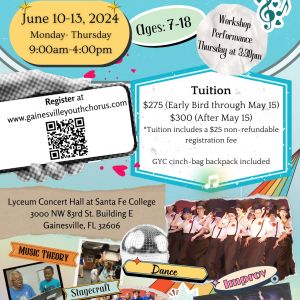 Gainesville Youth Chorus Summer Workshops