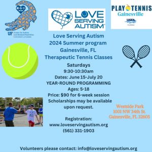 Play Tennis Gainesville and Love Serving Autism