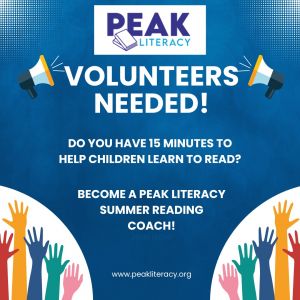 Peak Literacy Volunteer Reading Coaches