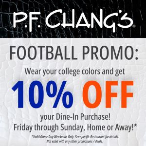 P.F. Chang’s Team Spirit Deal