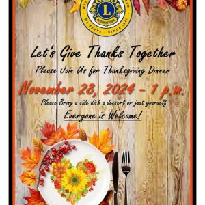 High Springs Lions Club Thanksgiving Feast