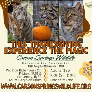 Carson Springs Wildlife Walk or Ride Thanksgiving Tours