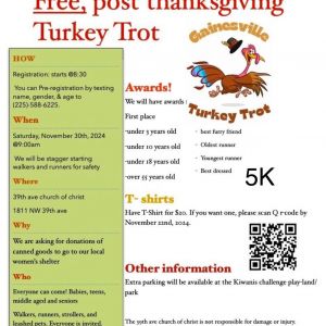 Church of Christ 39th Ave: Post Thanksgiving Turkey Trot 5K