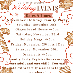 Studio TM Ceramics Holiday Family Parties