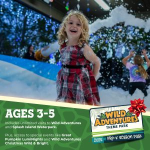 Wild Adventures 2025 Pre-K FREE Kid's Season Pass