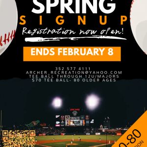 City of Archer Spring Baseball and Softball Registration