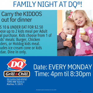 Dairy Queen Alachua Family Night