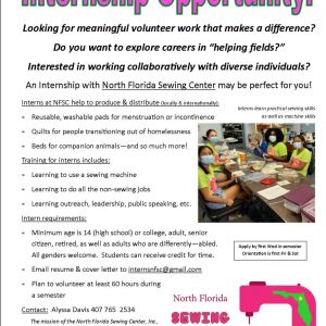 North Florida Sewing Center Spring Internship