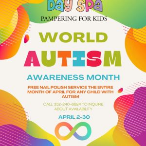 Trinity's Day Spa Pampering for Kids World Autism Awareness Month