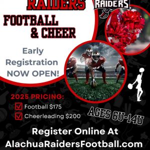 Alachua Raiders Tackle Football & Cheer Registration
