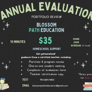 Blossom Path Education Homeschool Annual Evaluation