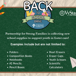 Partnership for Strong Families Back to School Drive