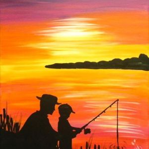 Painting with a Twist: Fishing with Dad