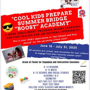PC Virtual Tutoring: Cool Kids Prepare Summer Bridge Academy