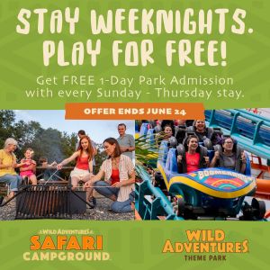 Wild Adventures Theme Park Wild Weeknights Deal