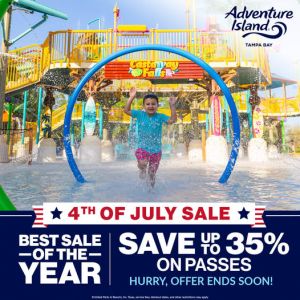 Adventure Island 4th of July Sale