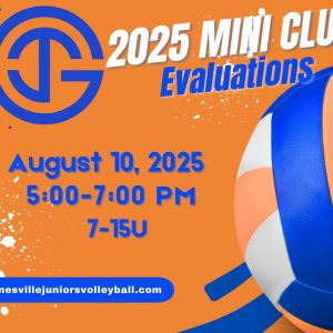 Gainesville Juniors Youth Volleyball Mini Club Tryouts