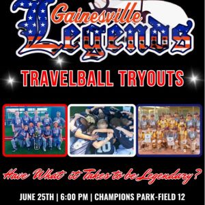 Gainesville Legends Travelball Tryouts