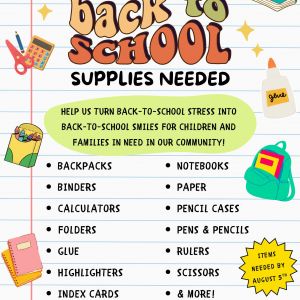 St. Francis House School Supply Drive