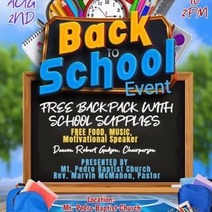 Mt. Pedro Back to School Event