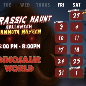 Dinosaur World Halloween Events