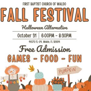 First Baptist Church of Waldo Fall Festival - Halloween Alternative