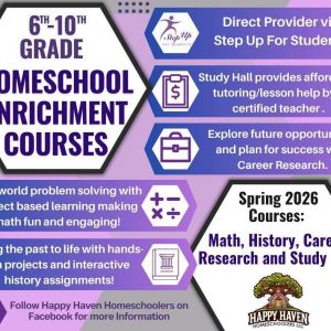 Happy Haven Homeschoolers, LLC Homeschool Enrichment Courses