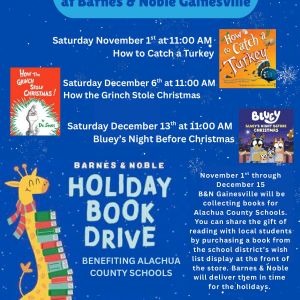 Barnes & Noble Kid's Saturday Holiday Storytime and Holiday Book Drive