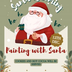 Williston Painting with Santa