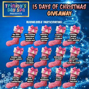 Trinity's Day Spa 15 Days of Christmas Giveaways
