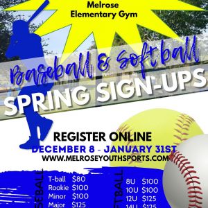 Melrose Youth Sports Association Spring Ball Registration