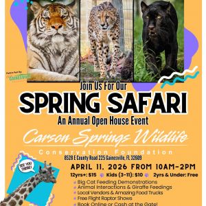 Carson Springs Wildlife Spring Safari Open House