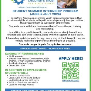 TeensWork Alachua Summer Youth Employment
