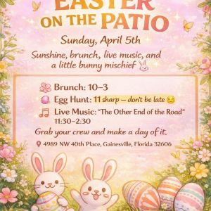 One Love Cafe Easter on the Patio and Egg Hunt