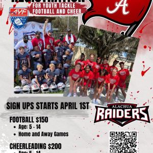 Alachua Raiders Tackle Football & Cheer Registration