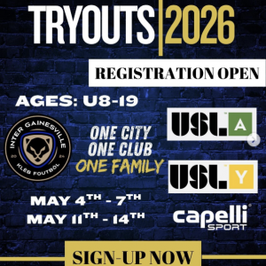 Inter Gainesville KF Soccer Tryouts